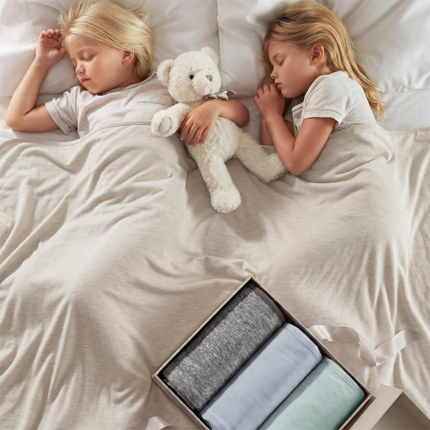 Oat Bamboo Cooling Queen Blanket