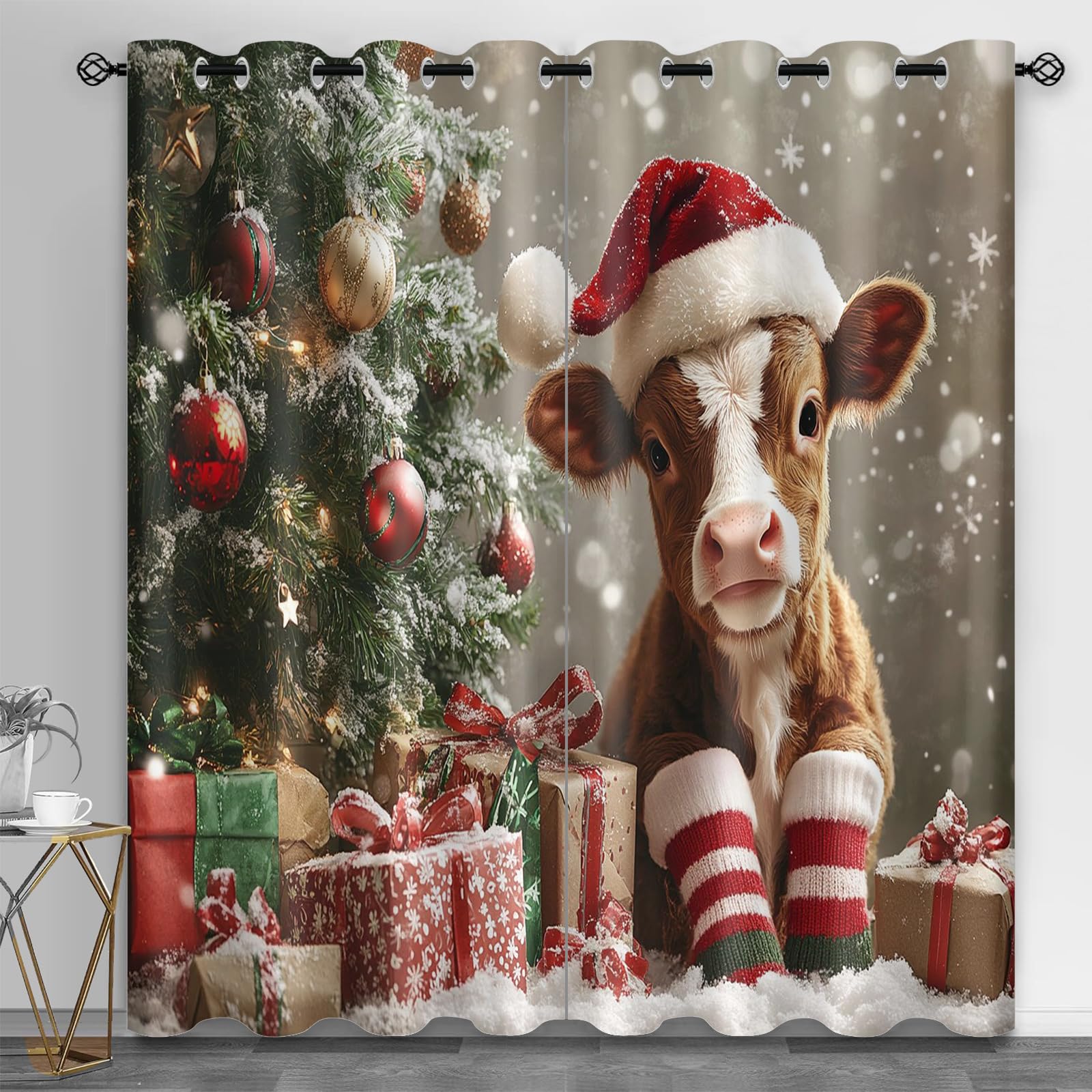 Metal Door Print Blackout Curtain, Rusty Thermal Insulated Grommets Curtains, Retro Industrial 2 Panels Window Curtains for Bedroom Living Room Home Decor, 31.5 x 63 Inch, 2 Panels
