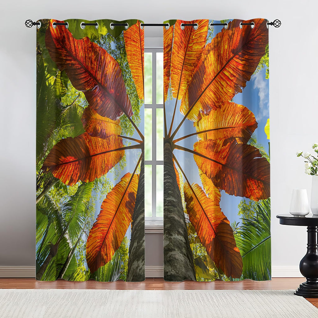 Wavy Stripes Curtains,Rusted Metal Blackout Curtains Industrial Style Grommet Drapes 2 Panels for Bedroom Living Room 31.5" W x 45" L x2
