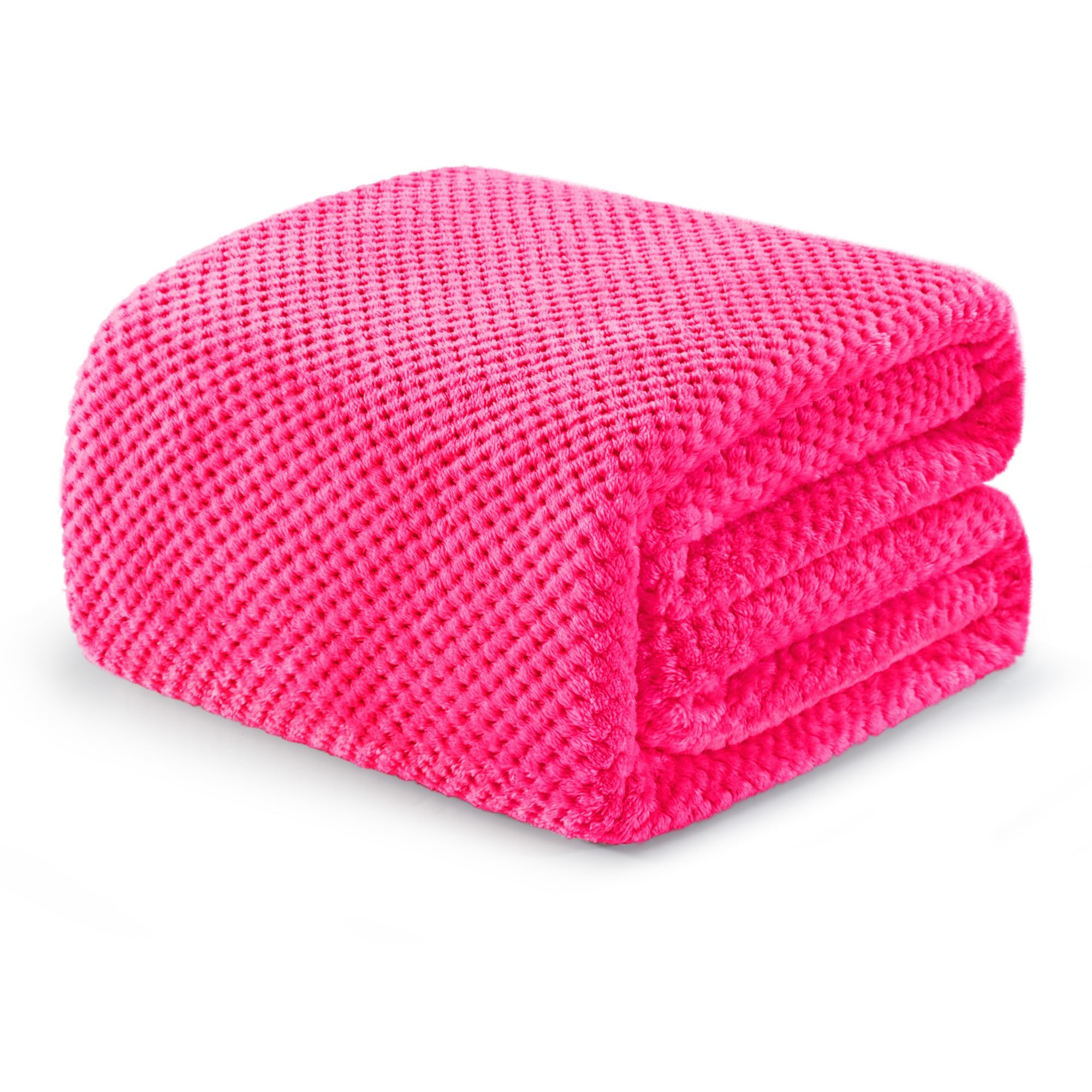 Exclusivo Mezcla Fleece Throw Blanket Extra Large, Super Soft and Warm Blankets for Couch, Sofa and Bed Waffle Textured, Cozy, Fuzzy and Lightweight (Tan, 50x70 Inches)