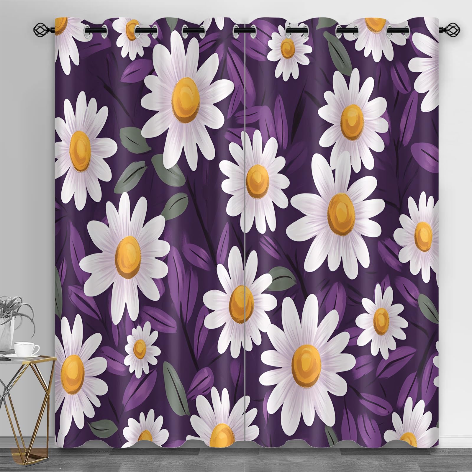Metal Door Print Blackout Curtain, Rusty Thermal Insulated Grommets Curtains, Retro Industrial 2 Panels Window Curtains for Bedroom Living Room Home Decor, 31.5 x 63 Inch, 2 Panels