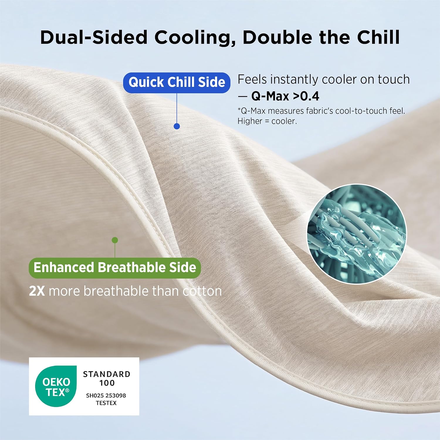 Oat Bamboo Cooling Queen Blanket