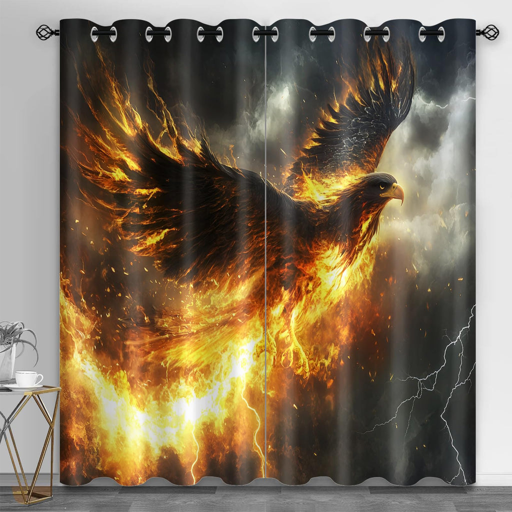 Metal Door Print Blackout Curtain, Rusty Thermal Insulated Grommets Curtains, Retro Industrial 2 Panels Window Curtains for Bedroom Living Room Home Decor, 31.5 x 63 Inch, 2 Panels
