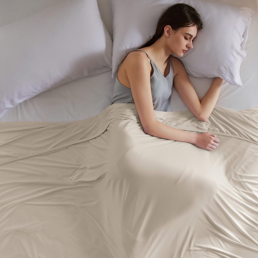 Oat Bamboo Cooling Queen Blanket