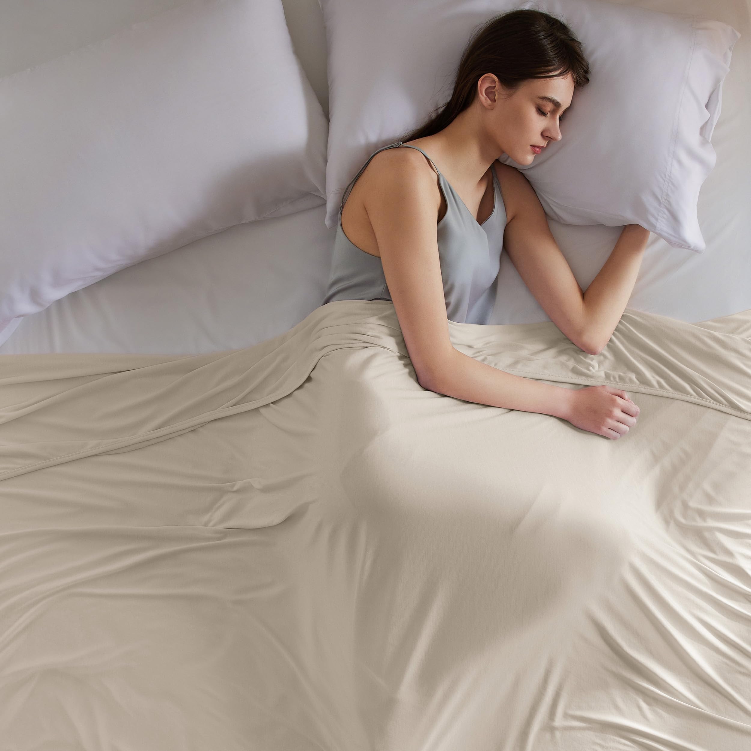 Oat Bamboo Cooling Queen Blanket