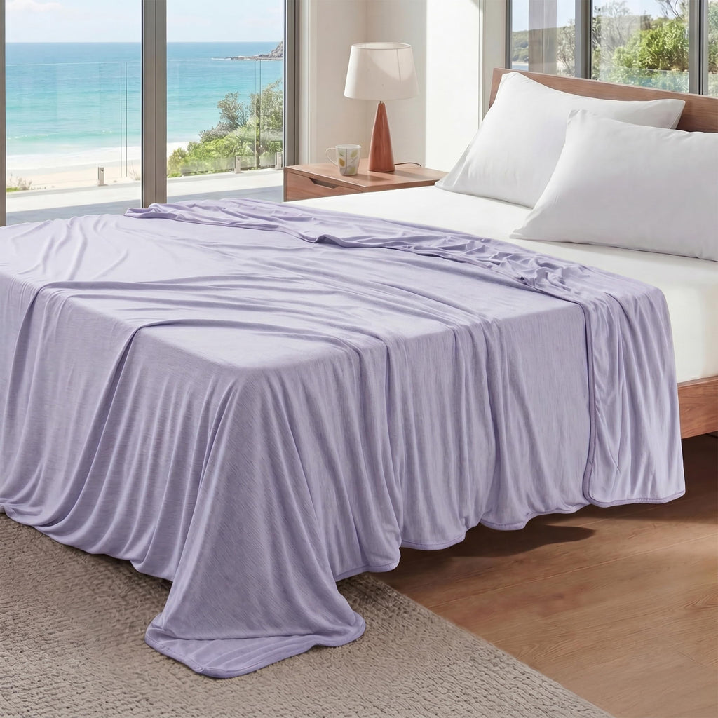 Oat Bamboo Cooling Queen Blanket