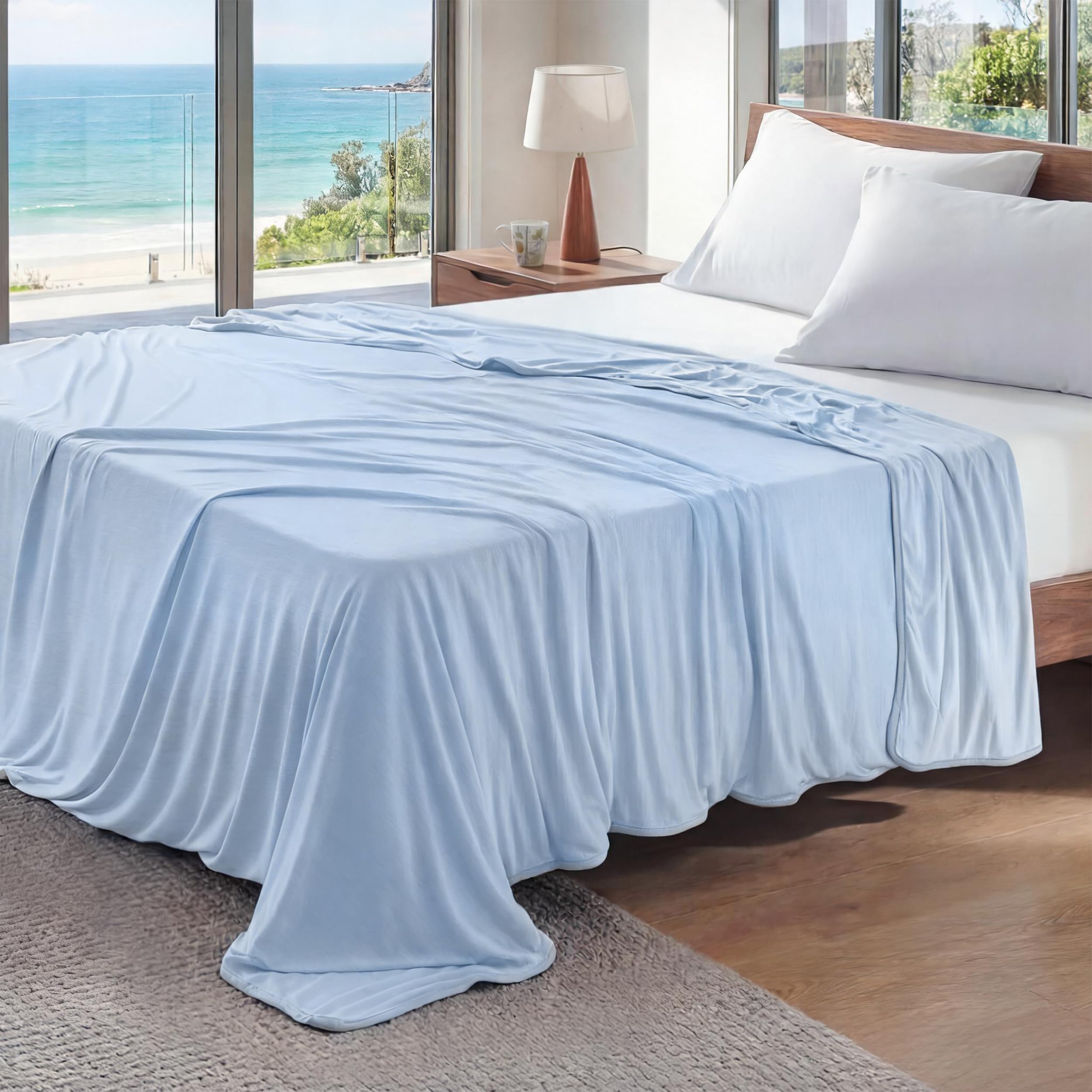 Oat Bamboo Cooling Queen Blanket