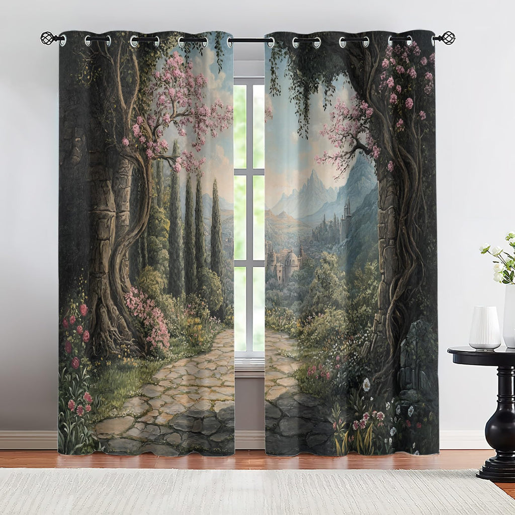 Retro Pipe Industrial Blackout Curtains
