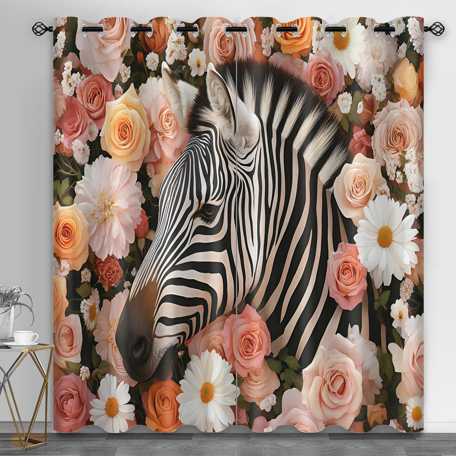 Metal Door Print Blackout Curtain, Rusty Thermal Insulated Grommets Curtains, Retro Industrial 2 Panels Window Curtains for Bedroom Living Room Home Decor, 31.5 x 63 Inch, 2 Panels
