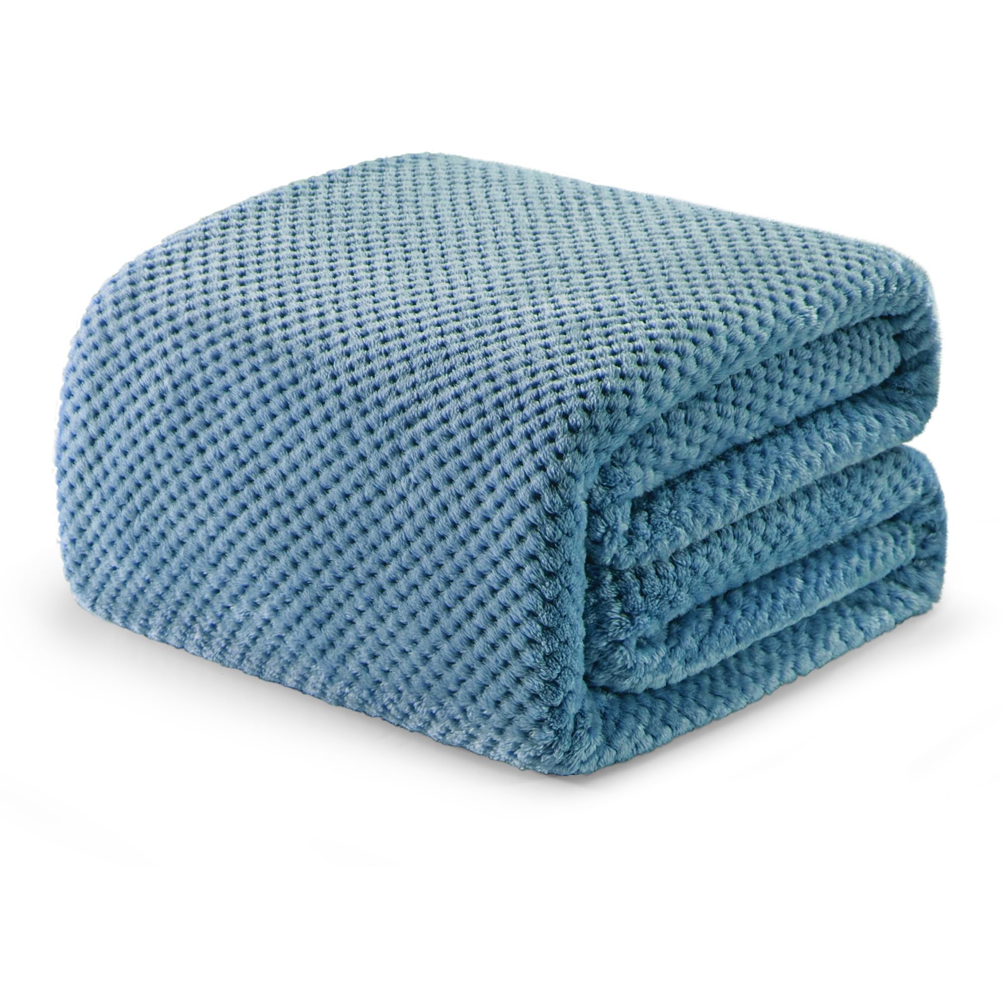 Exclusivo Mezcla Fleece Throw Blanket Extra Large, Super Soft and Warm Blankets for Couch, Sofa and Bed Waffle Textured, Cozy, Fuzzy and Lightweight (Tan, 50x70 Inches)