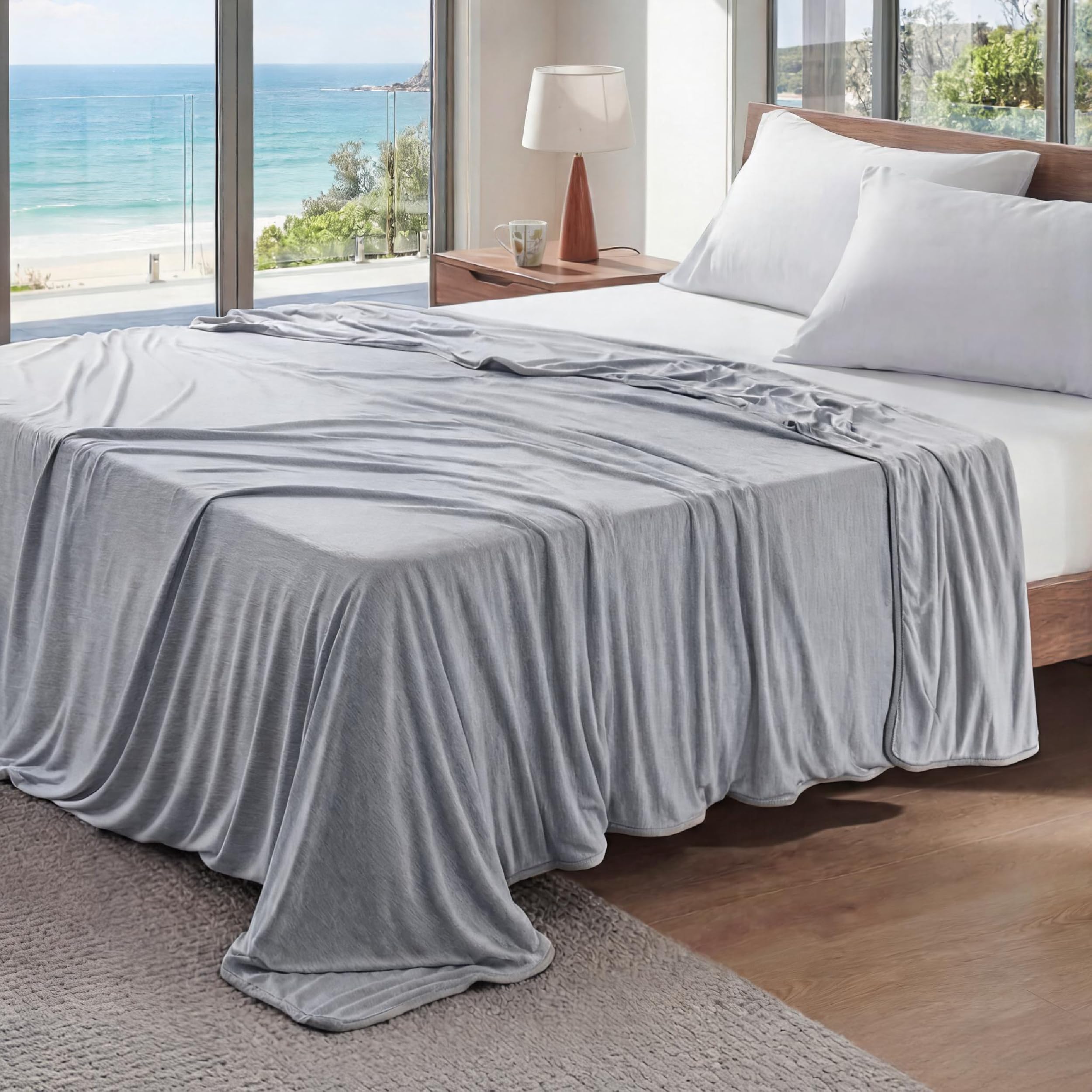 Oat Bamboo Cooling Queen Blanket