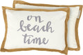 Primitives by Kathy Beach Time Decorative Throw Pillow, Jute, White, 15" Length x 10" Height
