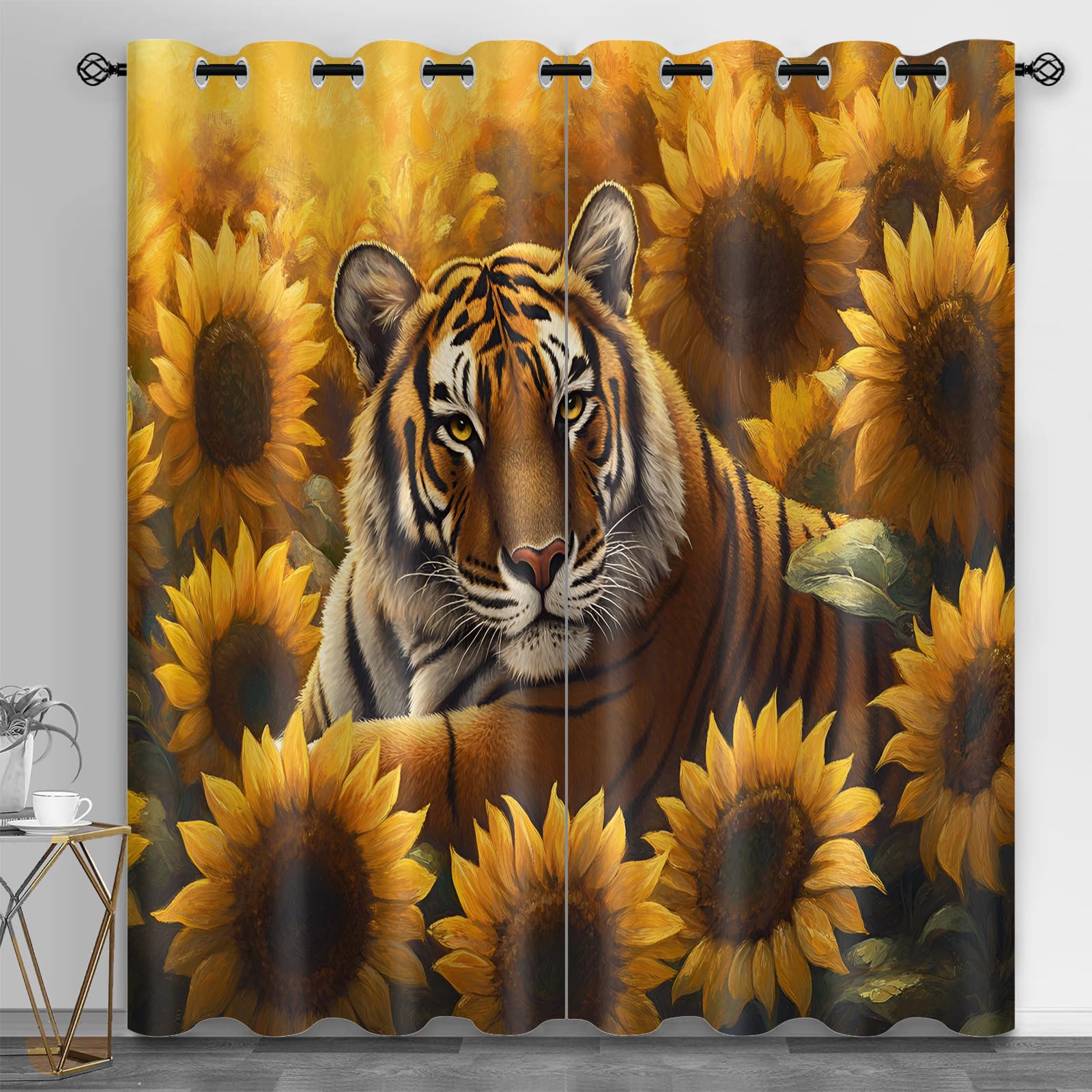 Metal Door Print Blackout Curtain, Rusty Thermal Insulated Grommets Curtains, Retro Industrial 2 Panels Window Curtains for Bedroom Living Room Home Decor, 31.5 x 63 Inch, 2 Panels