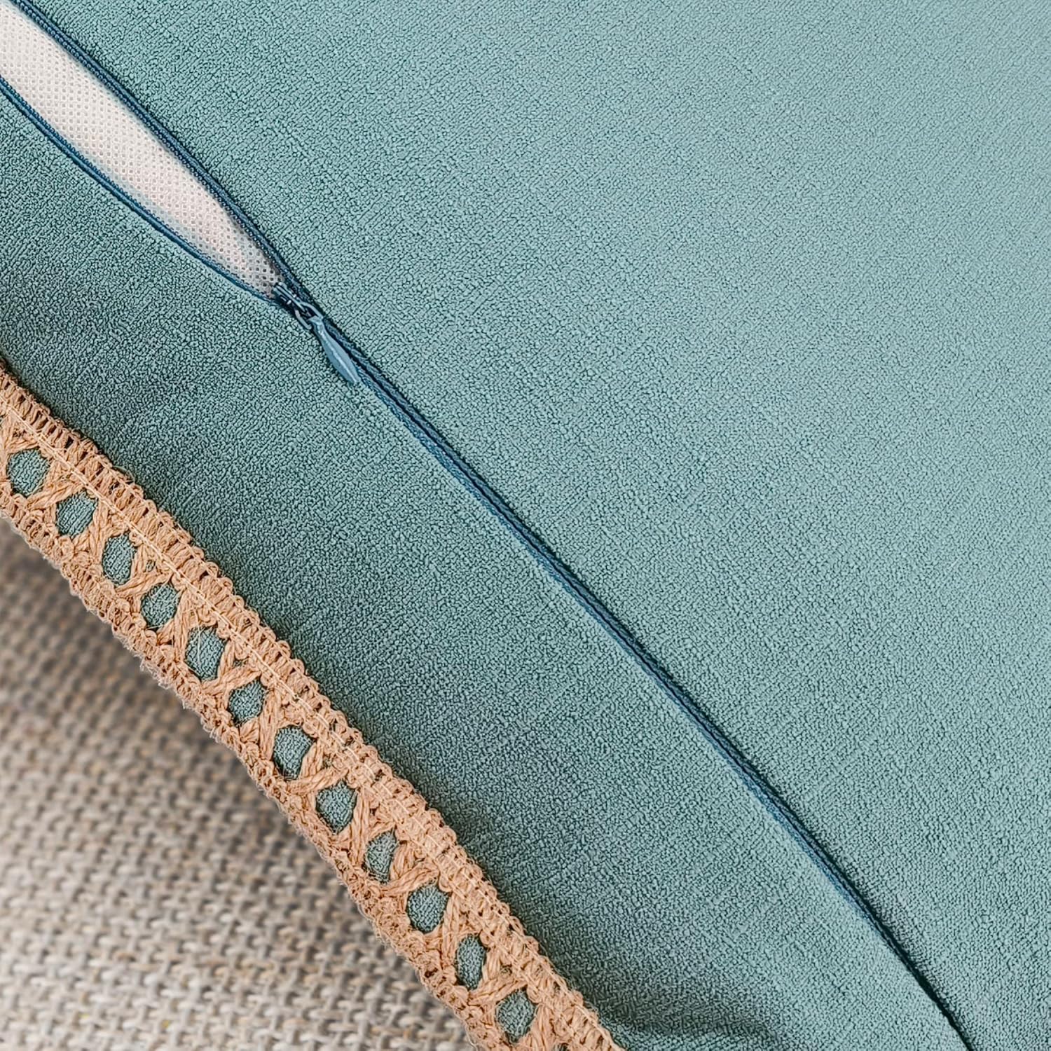 Teal Linen Farmhouse Pillow Covers