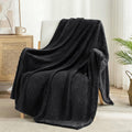 Exclusivo Mezcla Fleece Throw Blanket Extra Large, Super Soft and Warm Blankets for Couch, Sofa and Bed Waffle Textured, Cozy, Fuzzy and Lightweight (Tan, 50x70 Inches)