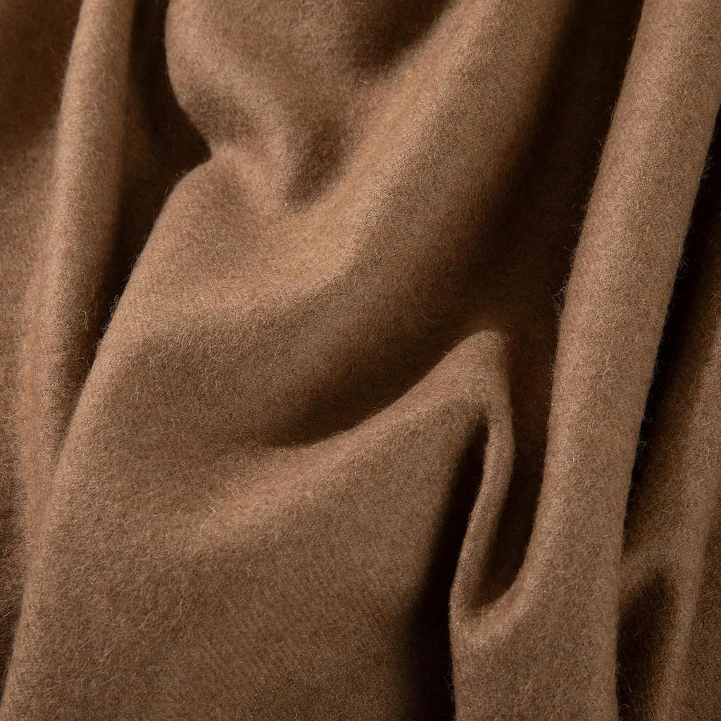 Natural Camel Hair King Throw Blanket