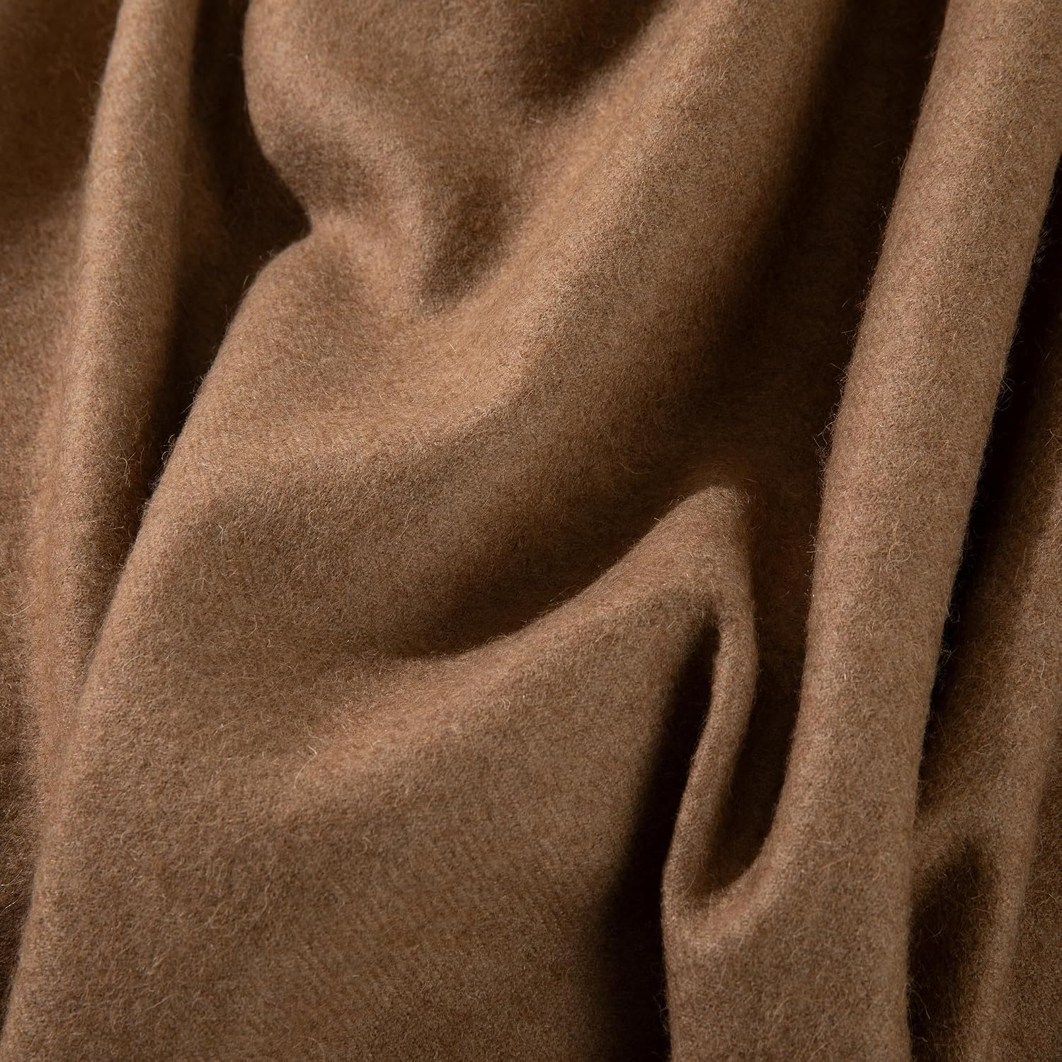 Natural Camel Hair King Throw Blanket