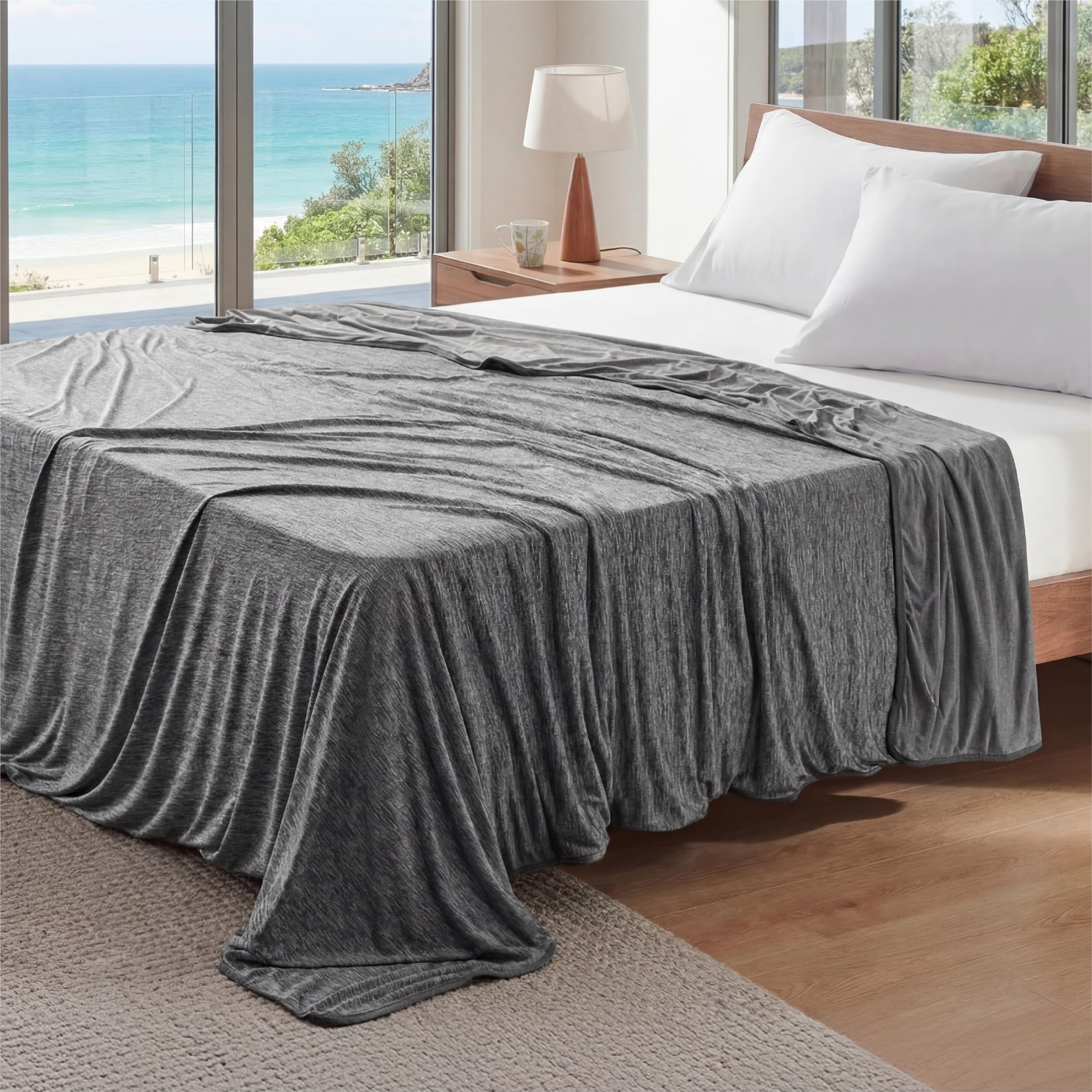 Oat Bamboo Cooling Queen Blanket