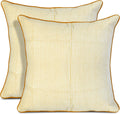 Yellow Stripe Print Pillow Covers Set